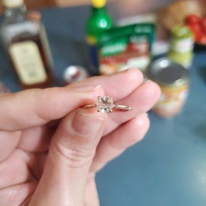 14k rose gold morganite ring